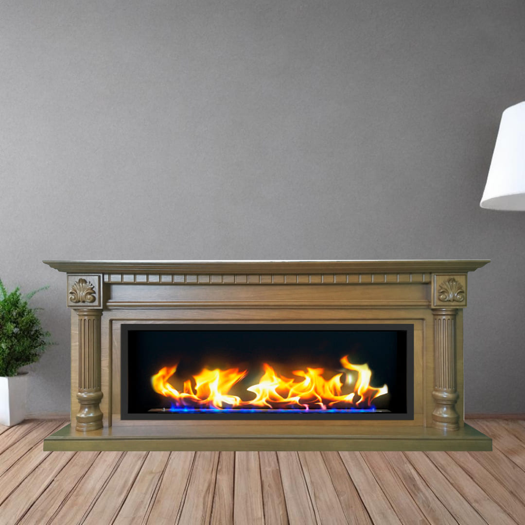 Биокамин в линейном портале "Русский огонь" Македония с защитным стеклом по цене 108 600 руб.